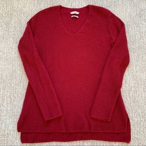 Vince V-Neck Sweater Red Size S